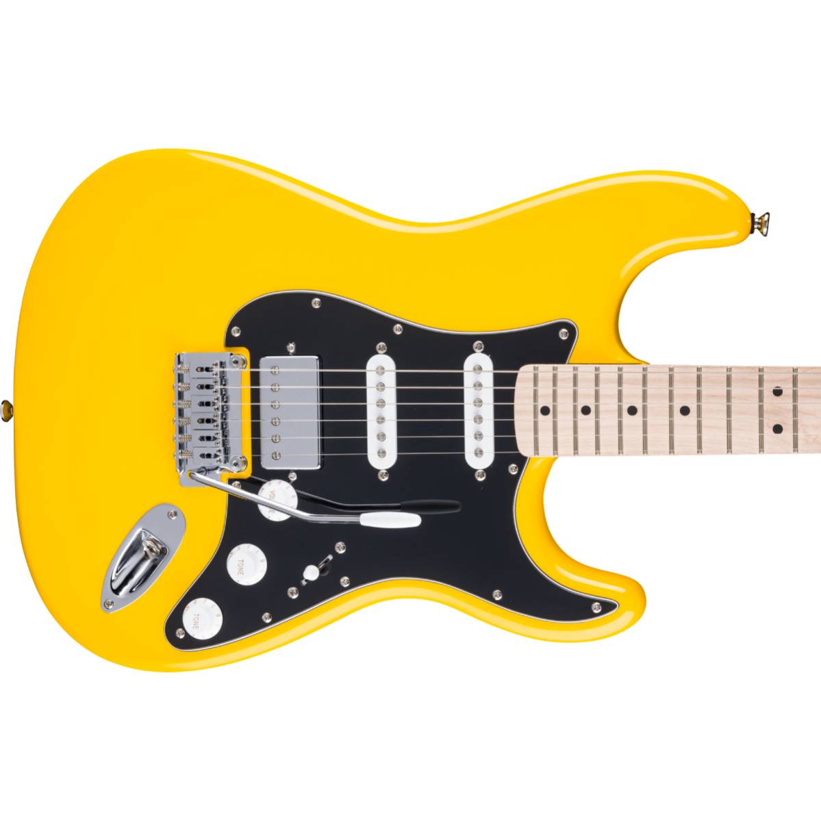 Fender Squier FSR Affinity Series Stratocaster HSS Electric Guitar Graffiti Yellow w/ Black Pickguard - 0378123574