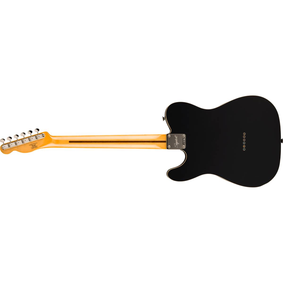 Fender Squier FSR Classic Vibe 60s Custom Telecaster SH Wide Range Electric Guitar Black w/ Gold Anodized Pickguard - 0374049506