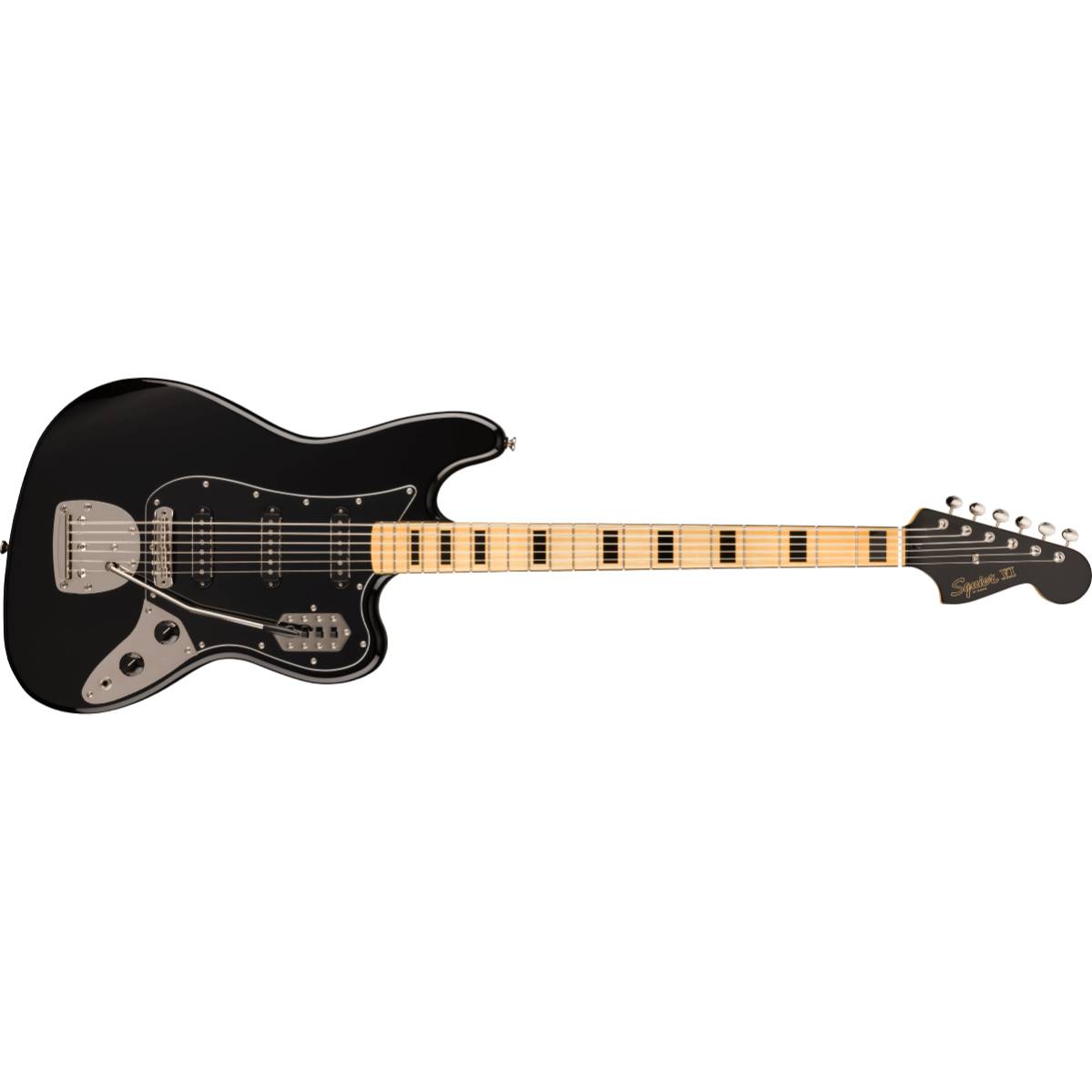 Fender Squier FSR Classic Vibe Bass Guitar VI 6-String Black w/ Black Pickguard - 0374586506