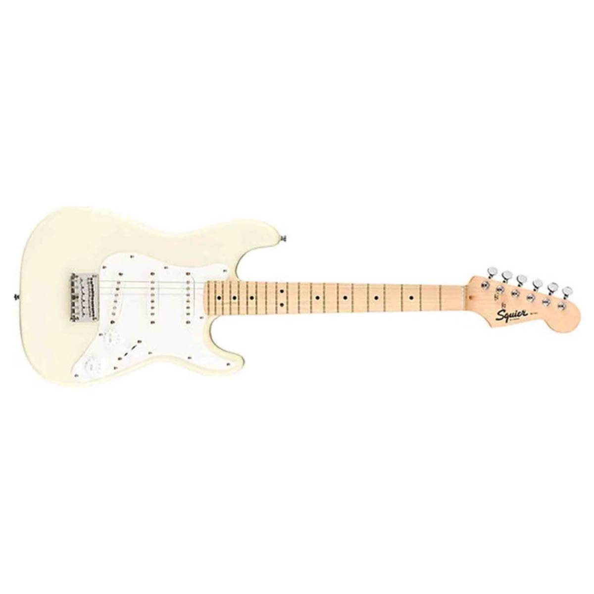 Fender Squier FSR Mini Stratocaster Electric Guitar Olympic White w/ White Pickguard - 0370122505