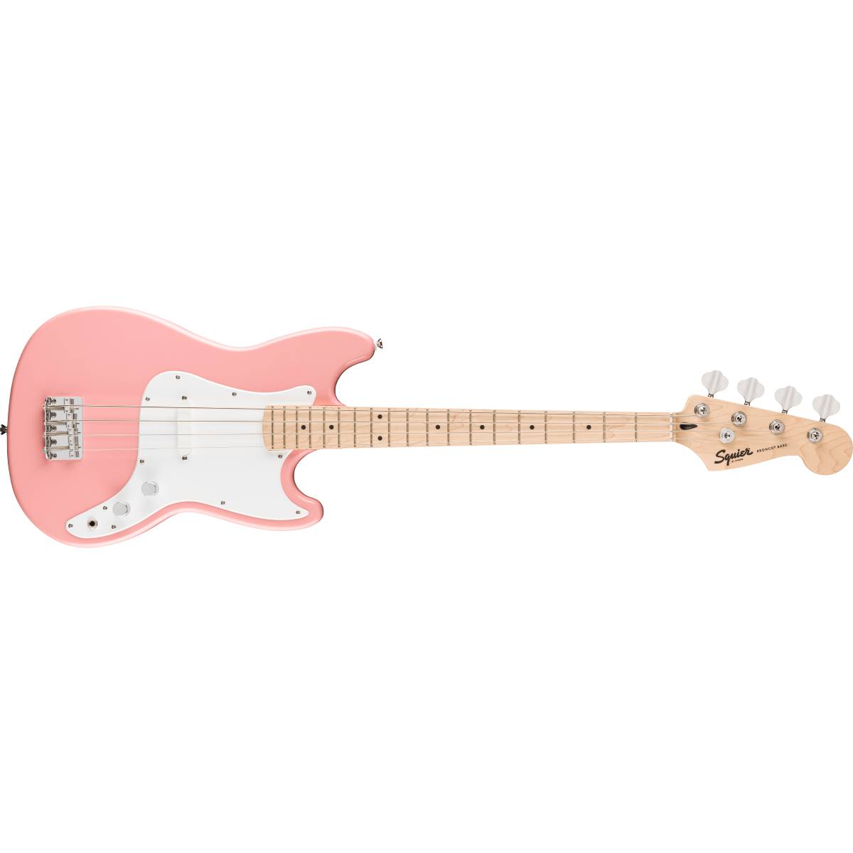 Fender Squier FSR Sonic Bronco Bass Guitar Shell Pink w/ White Pickguard - 0373802556