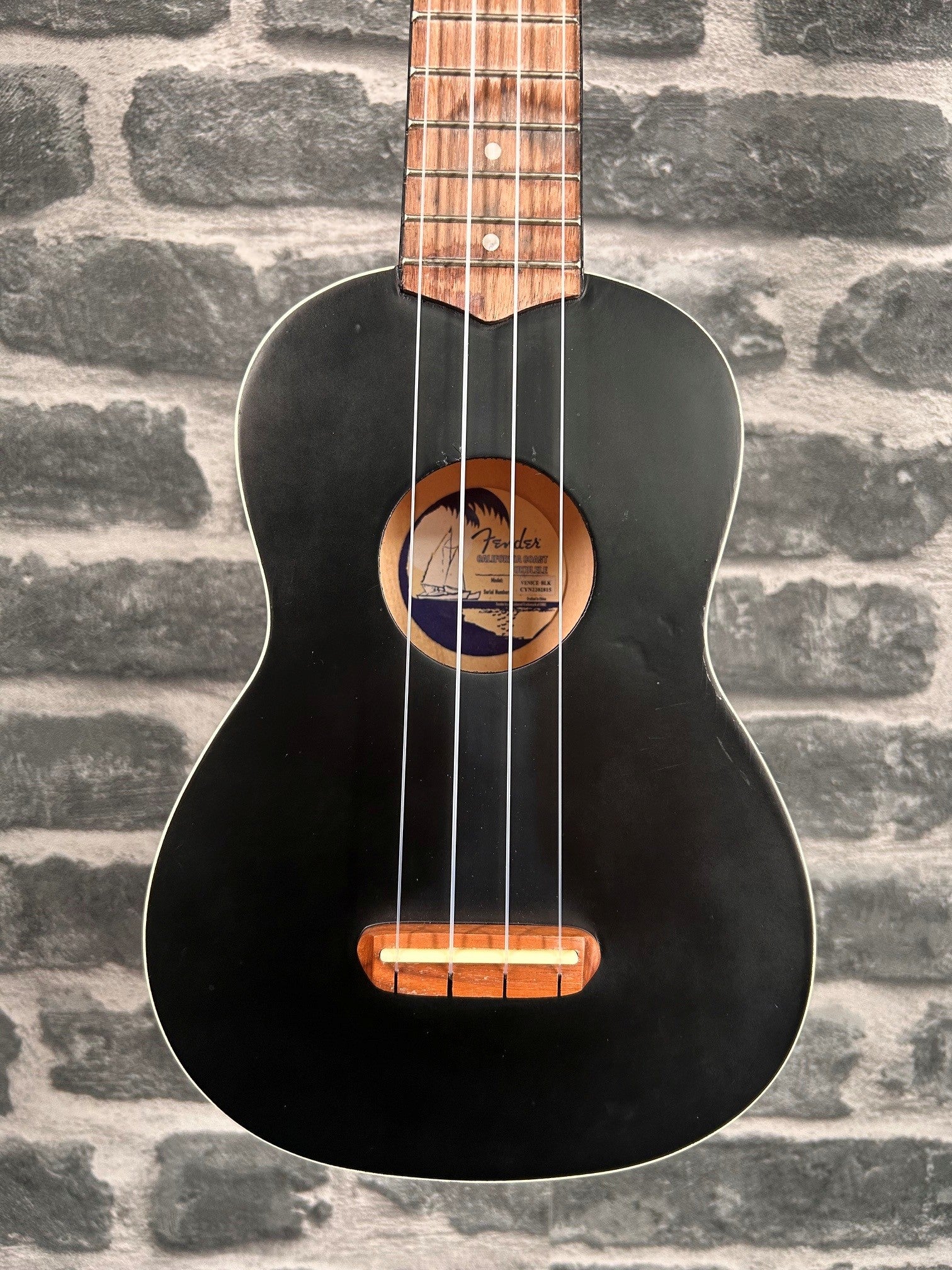 Fender Venice Soprano Ukulele Black Uke - 0971610706 - EX-DISPLAY