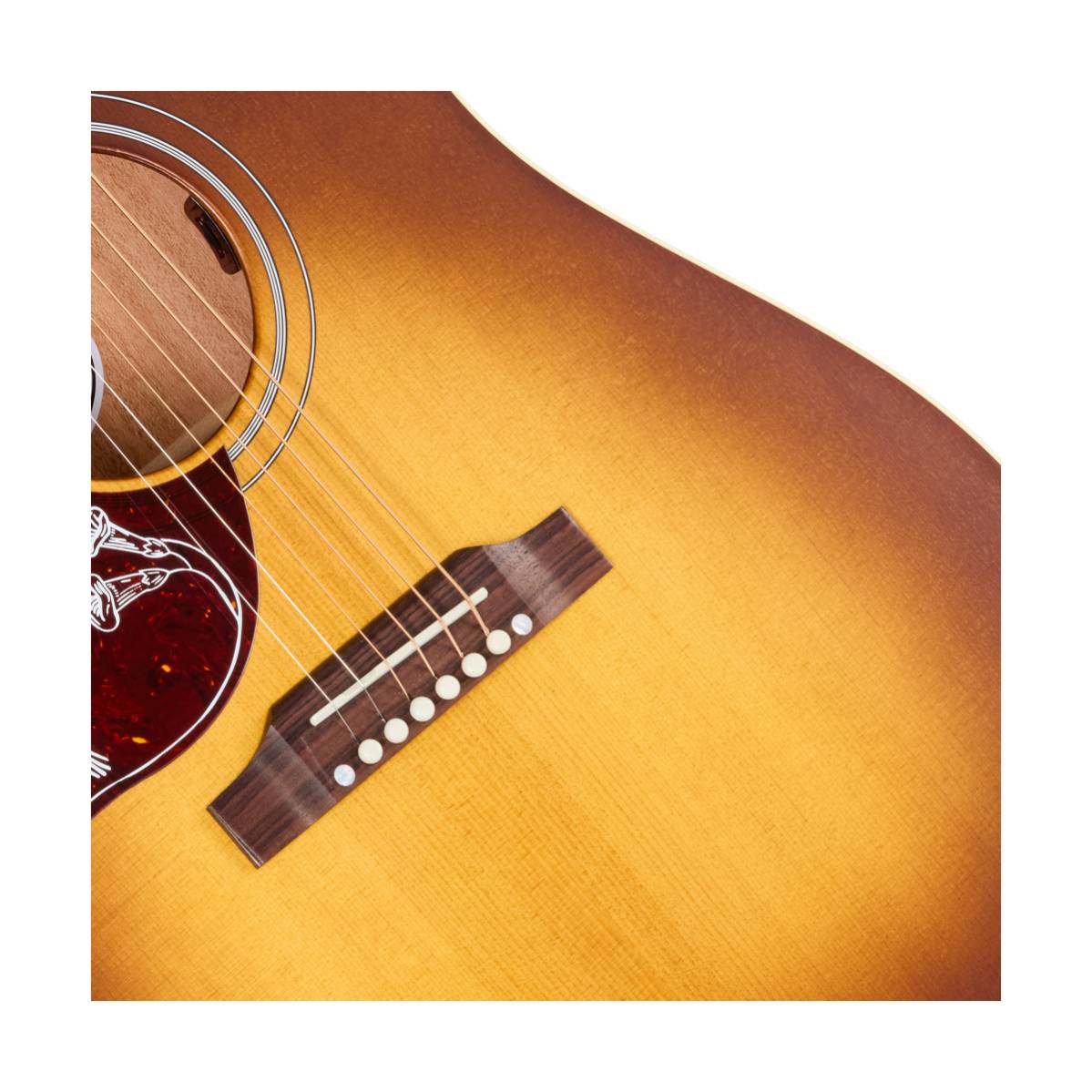 Gibson Hummingbird Special Acoustic Guitar Left Handed Satin Honey Burst - MCSSHBSPCHBL