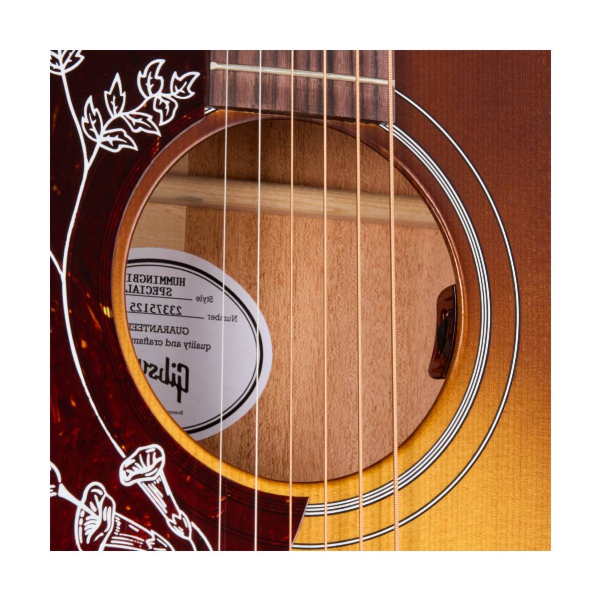 Gibson Hummingbird Special Acoustic Guitar Left Handed Satin Honey Burst - MCSSHBSPCHBL