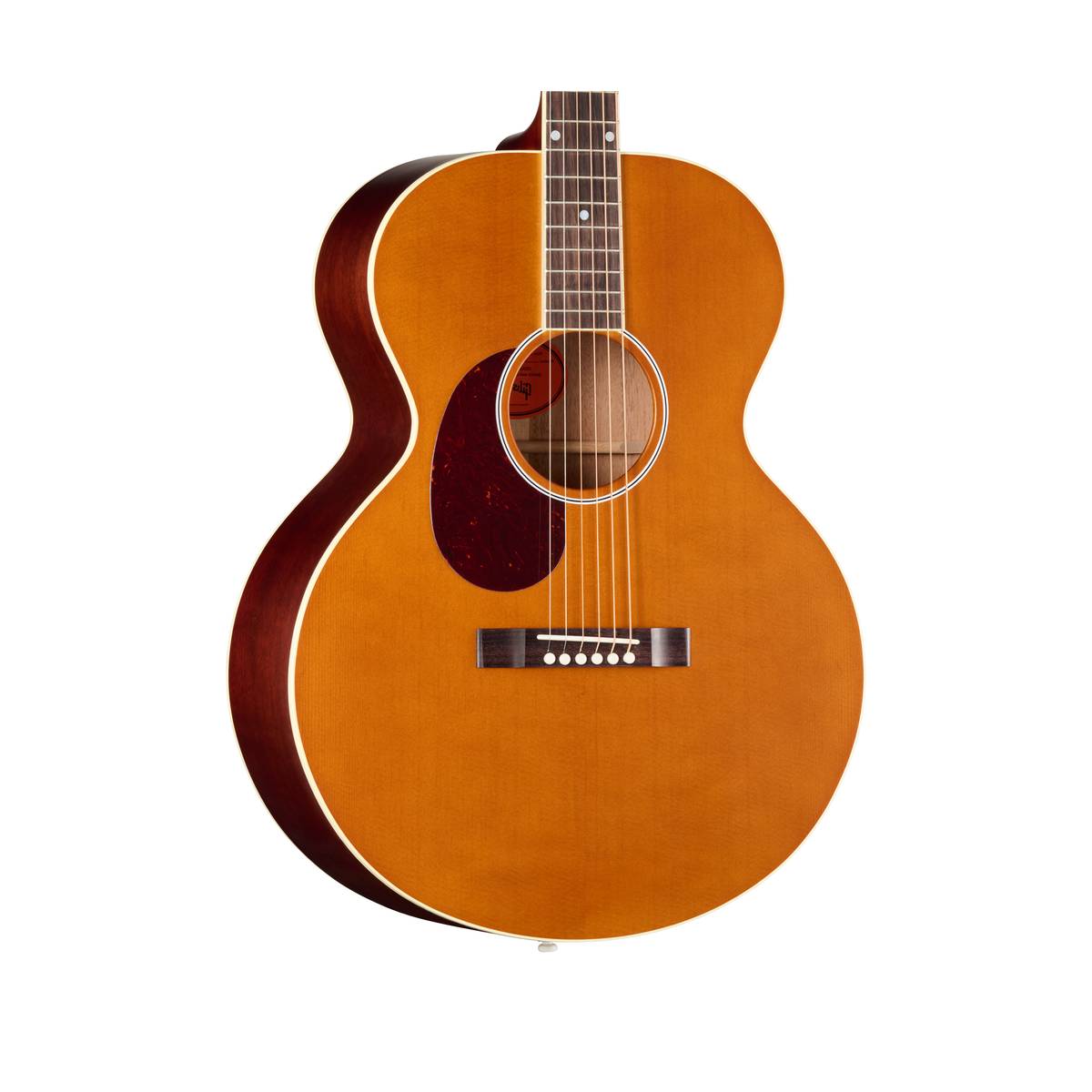 Gibson J-185 Century 12 Fret Acoustic Guitar Left Handed Vintage Amber - OCJB8512ANL