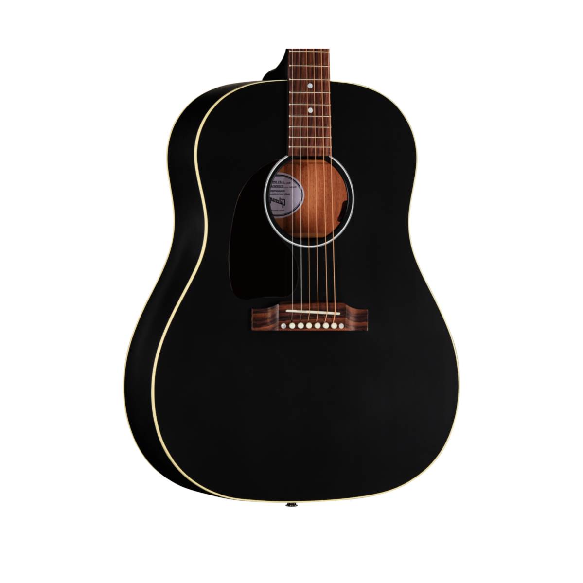 Gibson J-45 Special Acoustic Guitar Left Handed Satin Ebony - MCRS45SPCEBL
