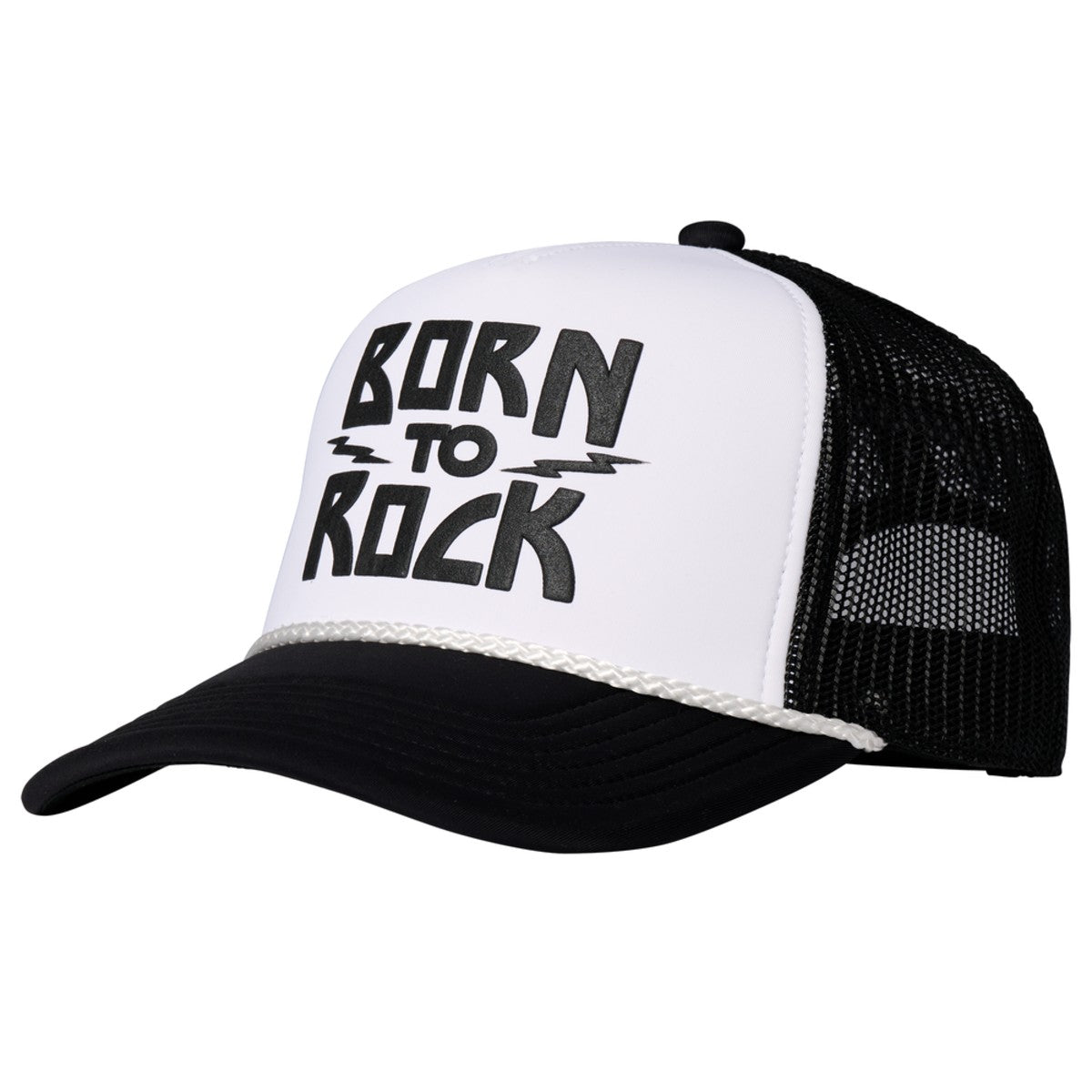 Gibson Kids Born 2 Rock Trucker Hat Black/White - GA-KIDS-BTR-TH