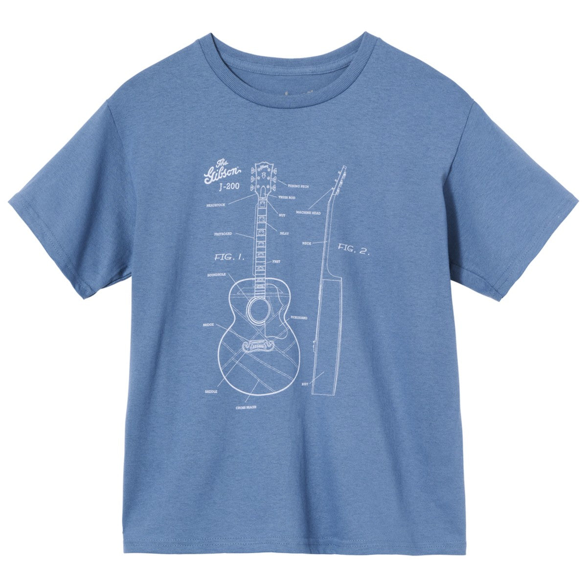 Gibson Kids Gibson USA T-Shirt Royal Blue Medium - GA-KIDS-TEE-USA-MD