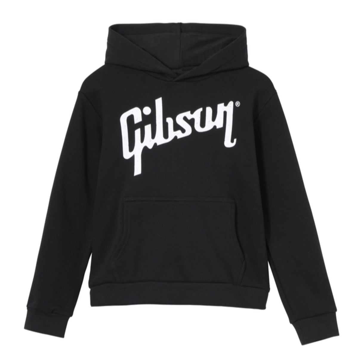 Gibson Kids Logo Pullover Hoodie Black Large - GA-KIDS-HD-LOGO-LG