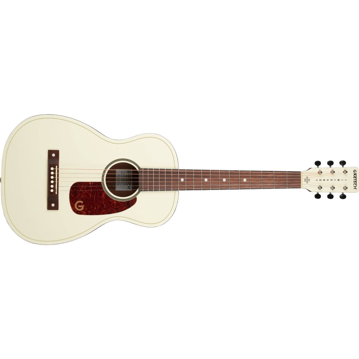 Gretsch Limited Edition Jim Dandy Parlor Acoustic Guitar Tortoise Pickguard Vintage White - 2711032505