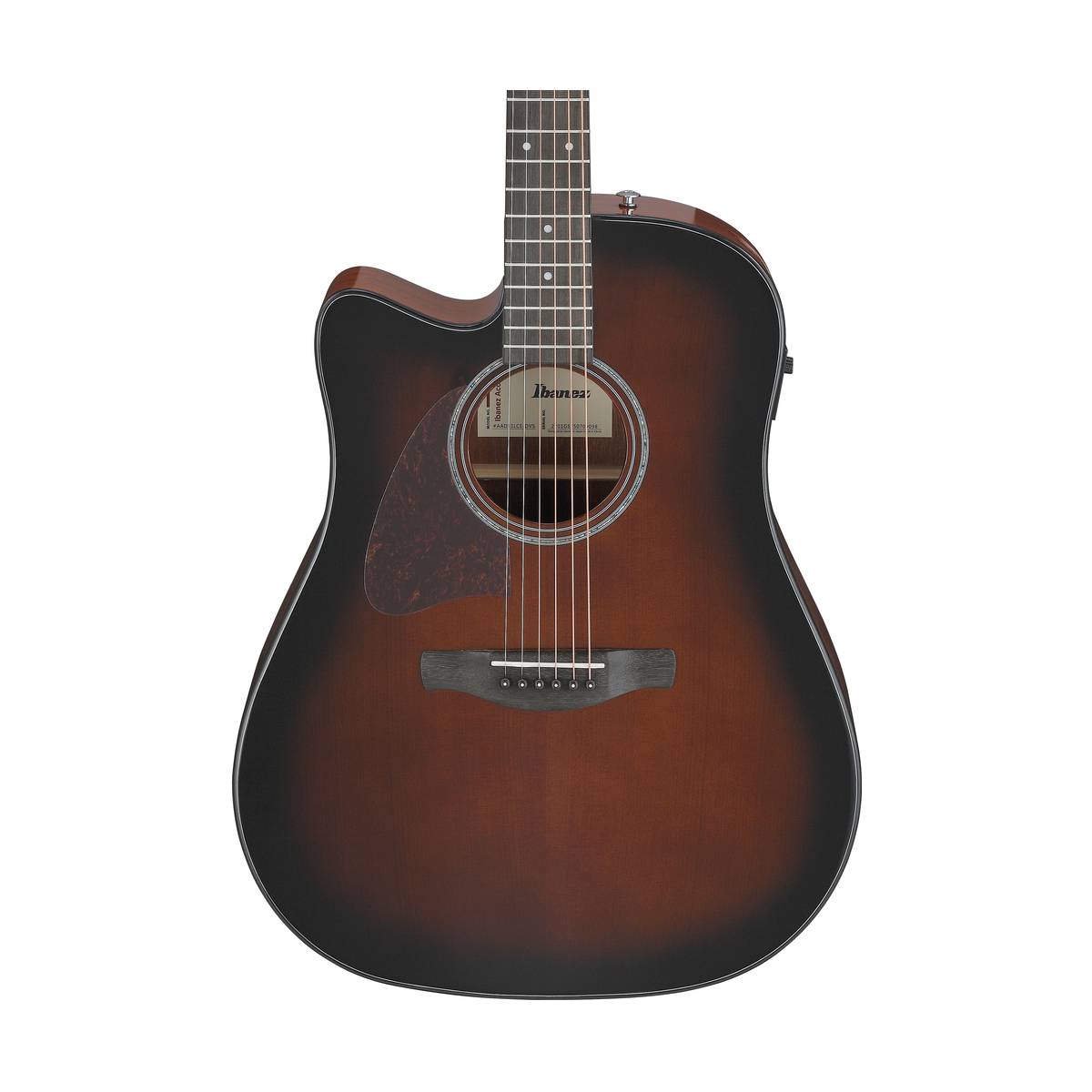 Ibanez AAD51LCE Acoustic Guitar Left Handed Dark Violin Sunburst High Gloss w/ Pickup