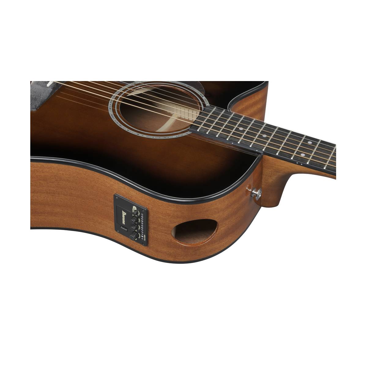 Ibanez AAD51LCE Acoustic Guitar Left Handed Dark Violin Sunburst High Gloss w/ Pickup