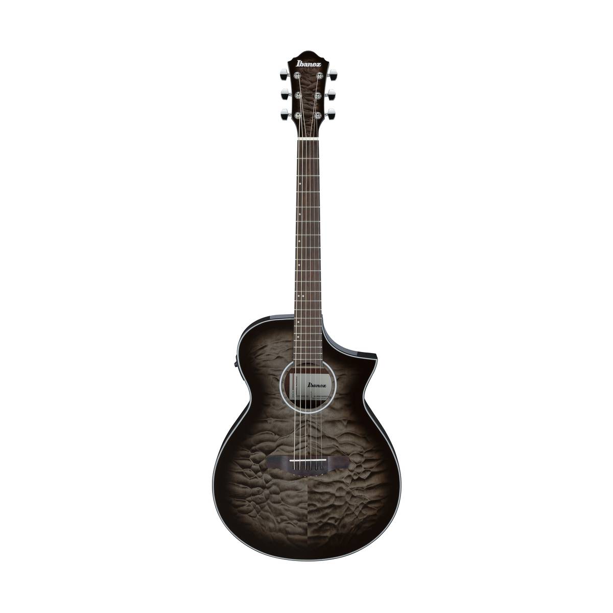 Ibanez AEWC16QA Acoustic Guitar Transparent Black Sunburst High Gloss w/ Pickup
