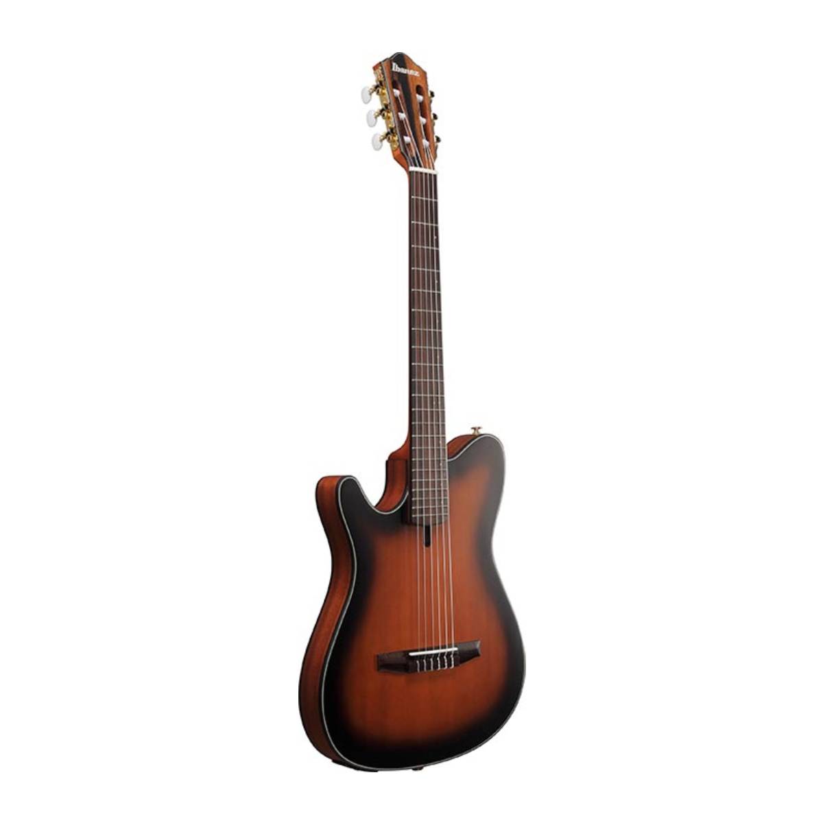 Ibanez FRH10NL BSF Nylon String Guitar Left-Handed Brown Sunburst Flat w/ Pickup