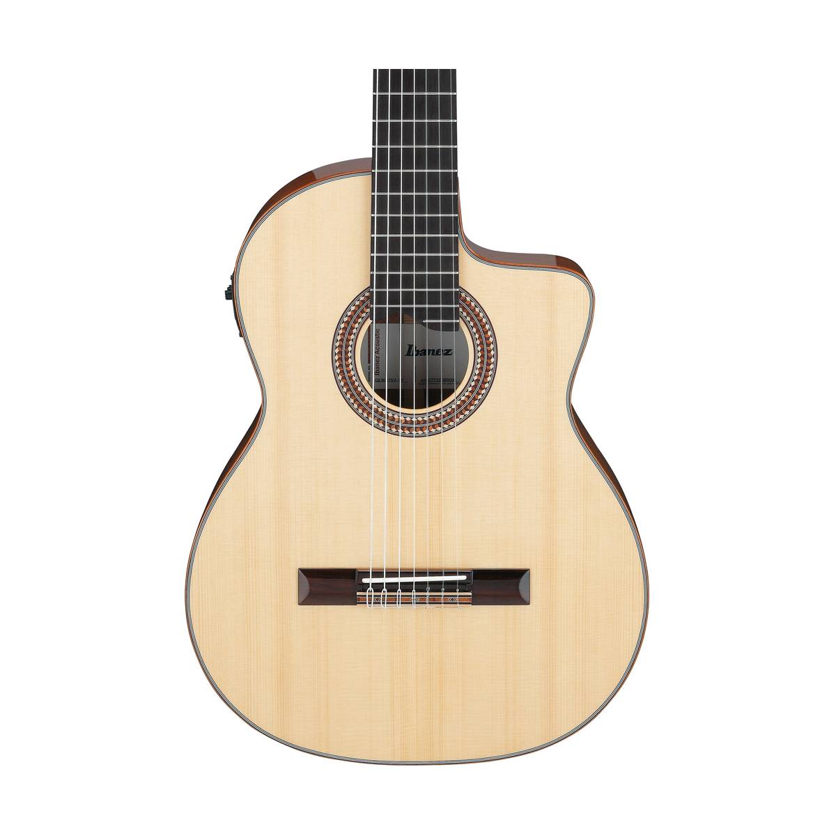 Ibanez GA3007CE Classical Nylon Acoustic Guitar 7-String Natural High Gloss w/ Pickup & Cutaway