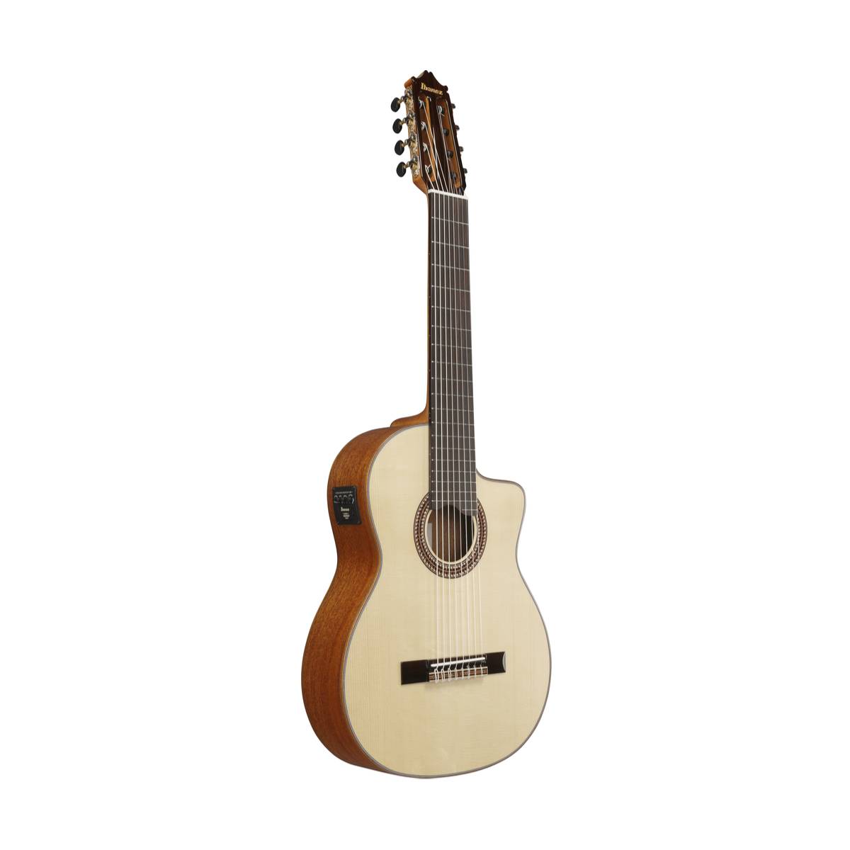 Ibanez GA3008CE Classical Nylon Acoustic Guitar 8-String Natural High Gloss w/ Pickup & Cutaway