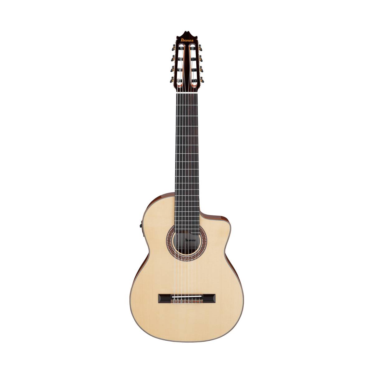 Ibanez GA3008CE Classical Nylon Acoustic Guitar 8-String Natural High Gloss w/ Pickup & Cutaway