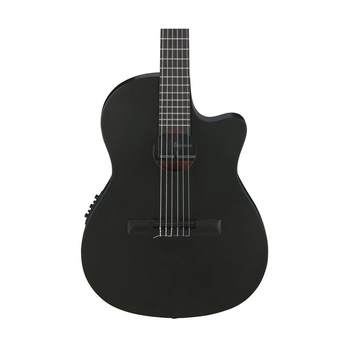 Ibanez GA621 Thinline Classical Guitar Nylon Strings Black Out