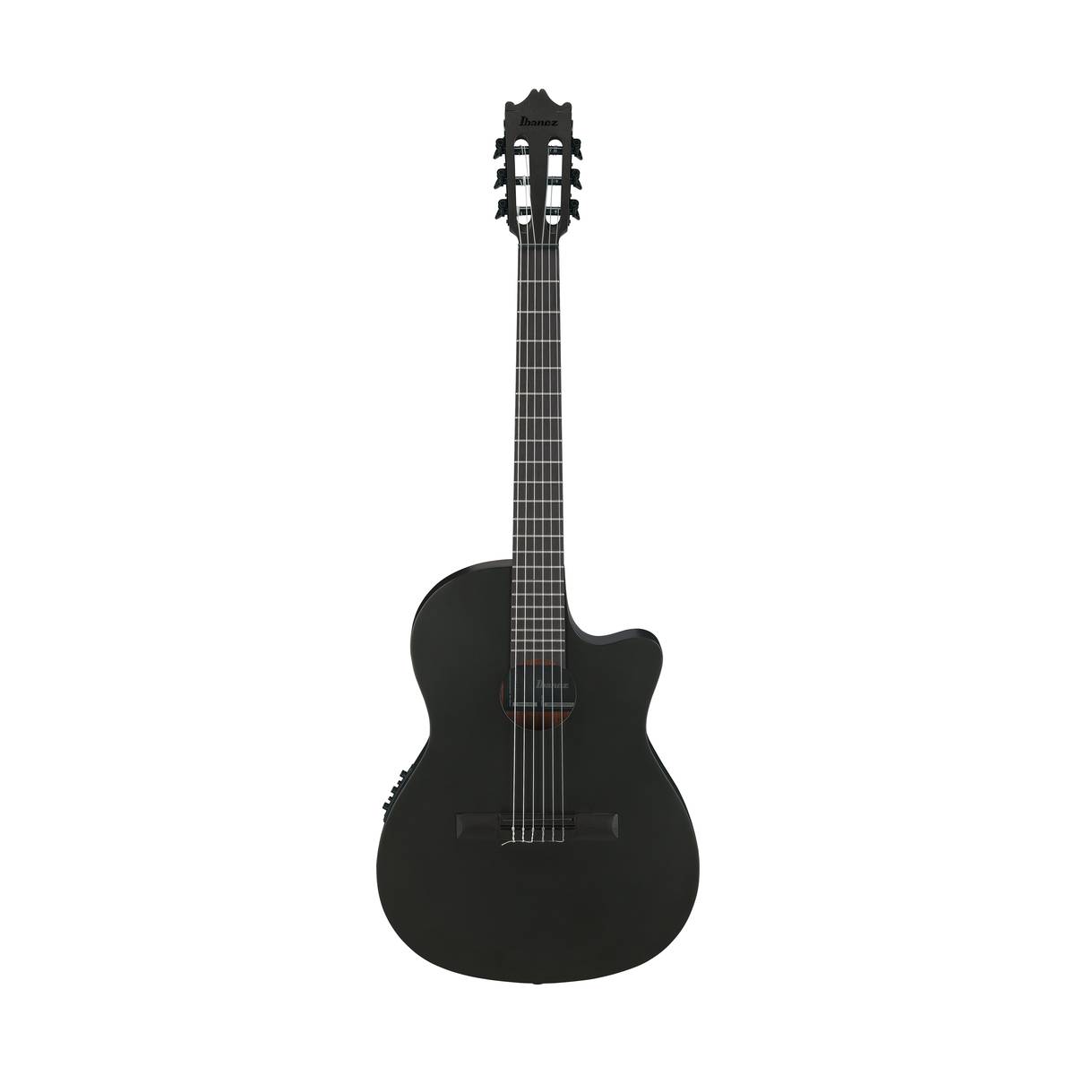 Ibanez GA621 Thinline Classical Guitar Nylon Strings Black Out