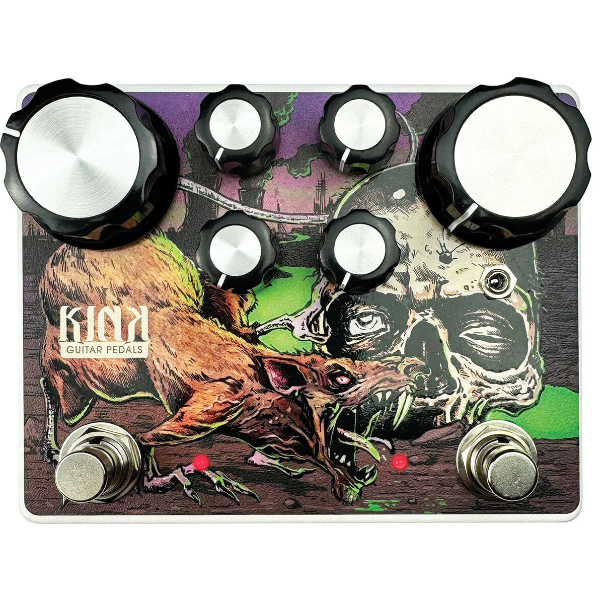 Kink Russian Plague Fuzz Distortion Effects Pedal Dual Circuit  Doom Style Fuzz Rat & Muff