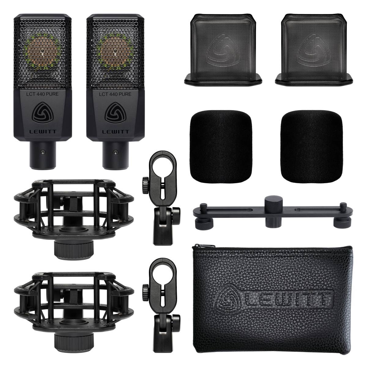 Lewitt Audio LCT 440 Pure Stereo Pair Microphones Large Diaphragm Condenser Mics