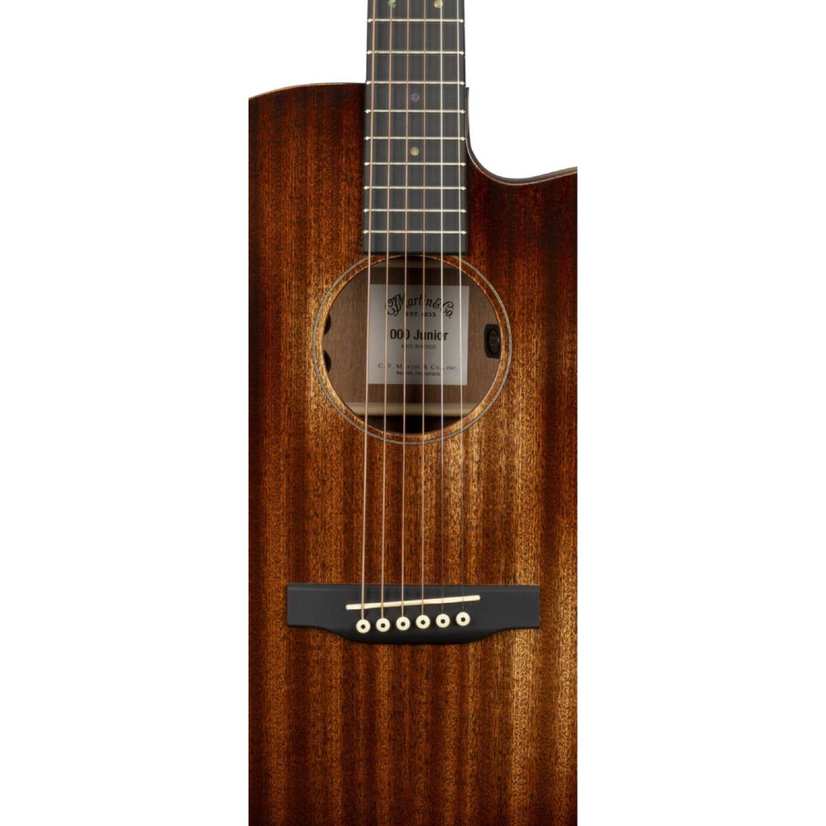 Martin 000C JR E 000 Streetmaster Junior-14 Fret Cutaway Acoustic Guitar Sapele Dark Mahogany Distressed w/ Pickup