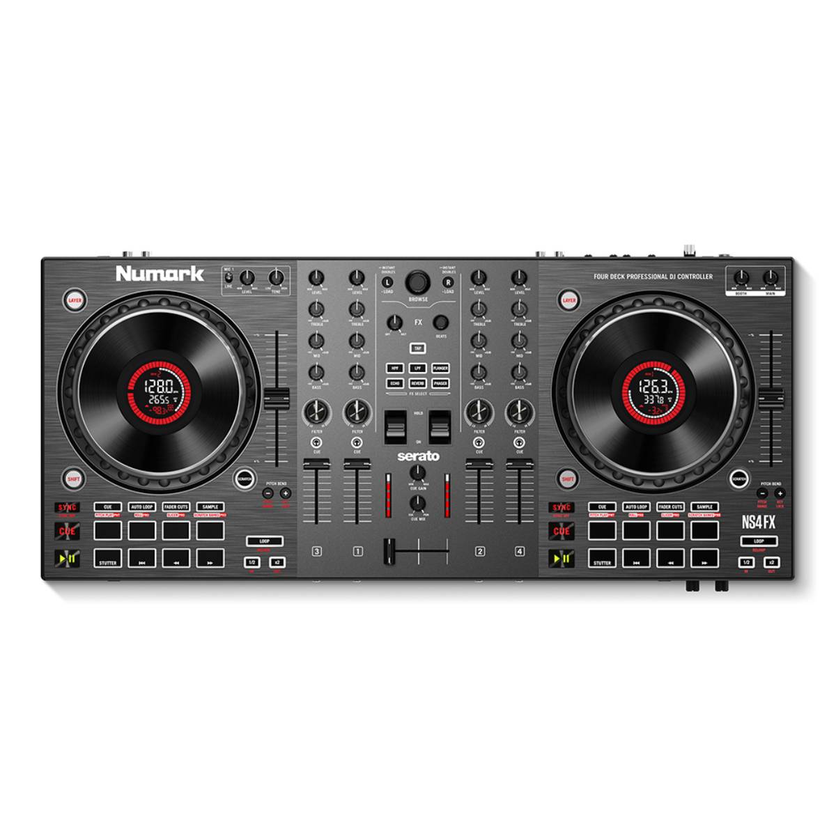 Numark NS4 FX DJ Controller 4-Channel Dual USB