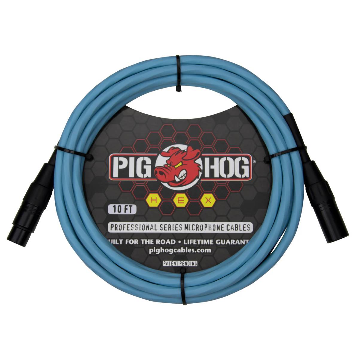 Pig Hog Hex Series Microphone Cable 3m (10ft) XLR Lead - Daphne Blue - PHMH10DB