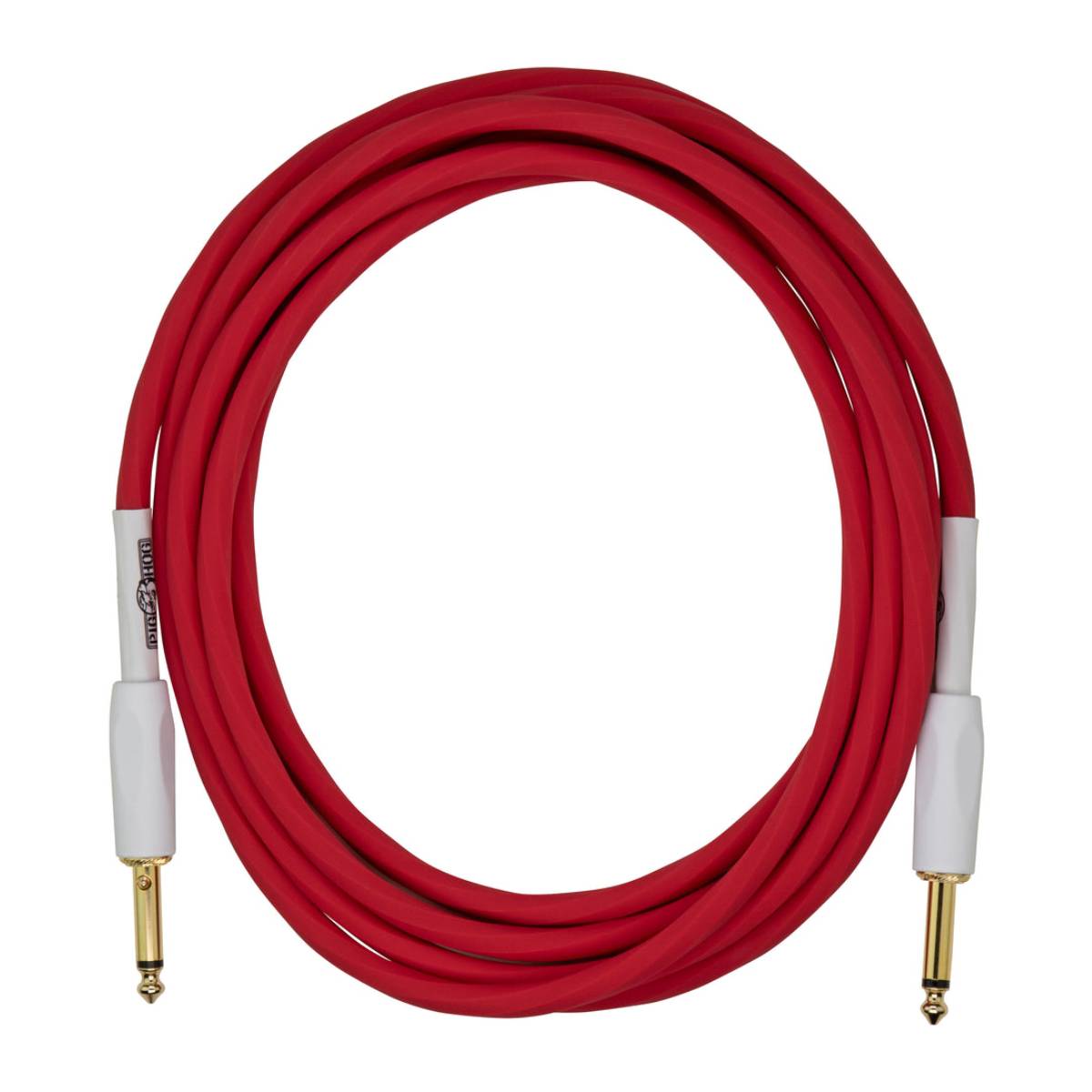 Pig Hog Hex Series Silent Guitar Cable 5.5m (18.6ft) Instrument Lead - Candy Apple Red - PHSH186CA