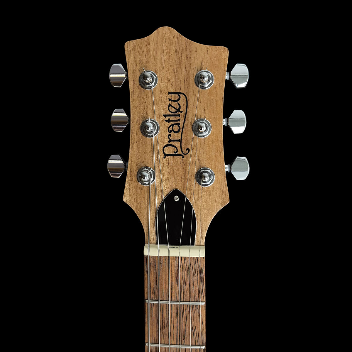 Pratley DVR Single Cutaway Electric Guitar Solid QLD Blue Fig Body Natural Black