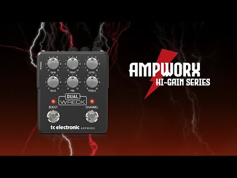 TC Electronic Ampworx Vintage Series Dual Wreck Dual Channel Guitar Preamp Effects Pedal