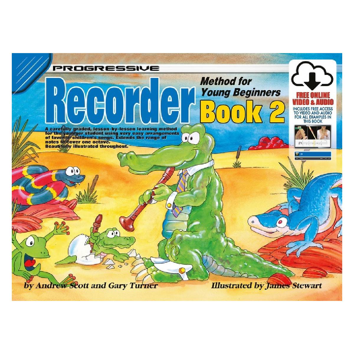 Progressive Books 18338 Young Beginner Recorder Book 2 w/ Online Media & Audio
