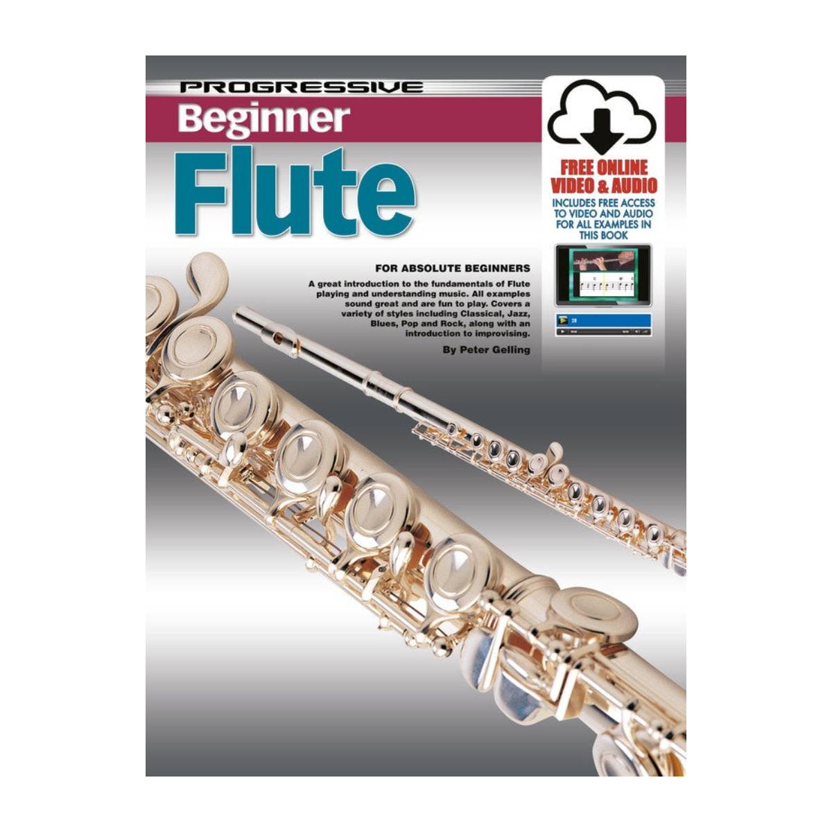 Progressive Books 69126 Beginner Flute w/ Online Media