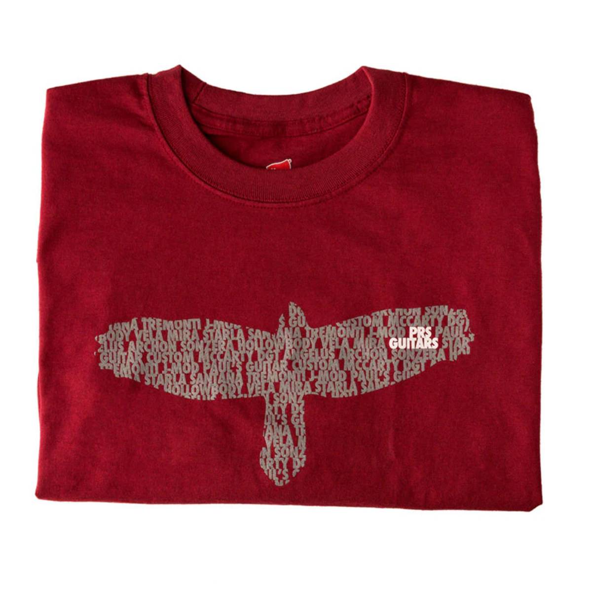 PRS Paul Reed Smith Bird As A Word Tee T-Shirt Ox Blood - Extra Large
