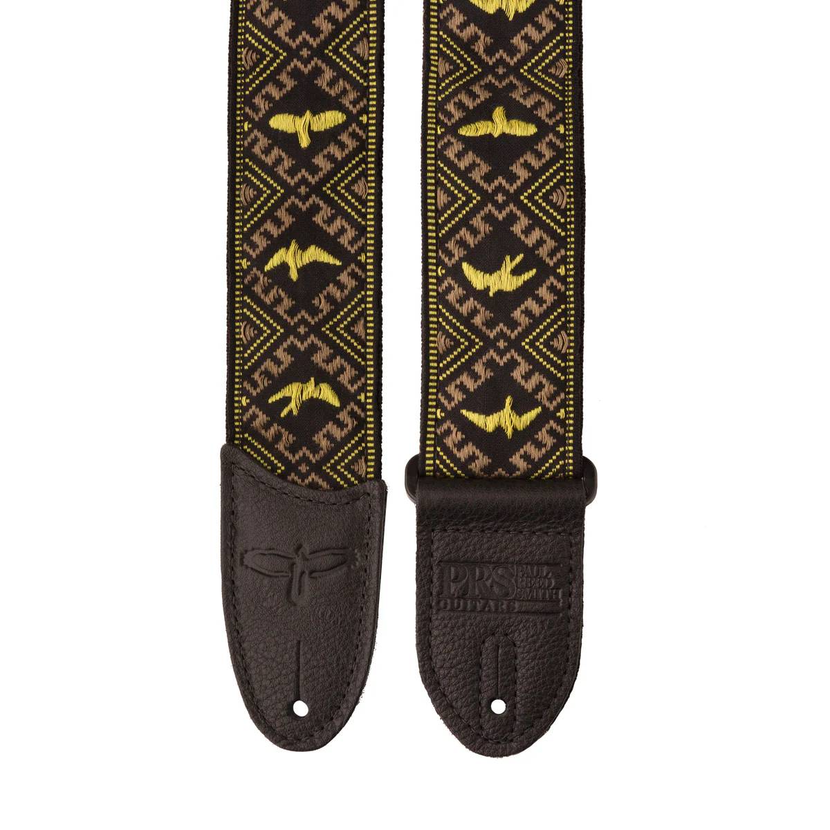 PRS Paul Reed Smith Guitar Strap Hootenanny Yellow & Black Birds