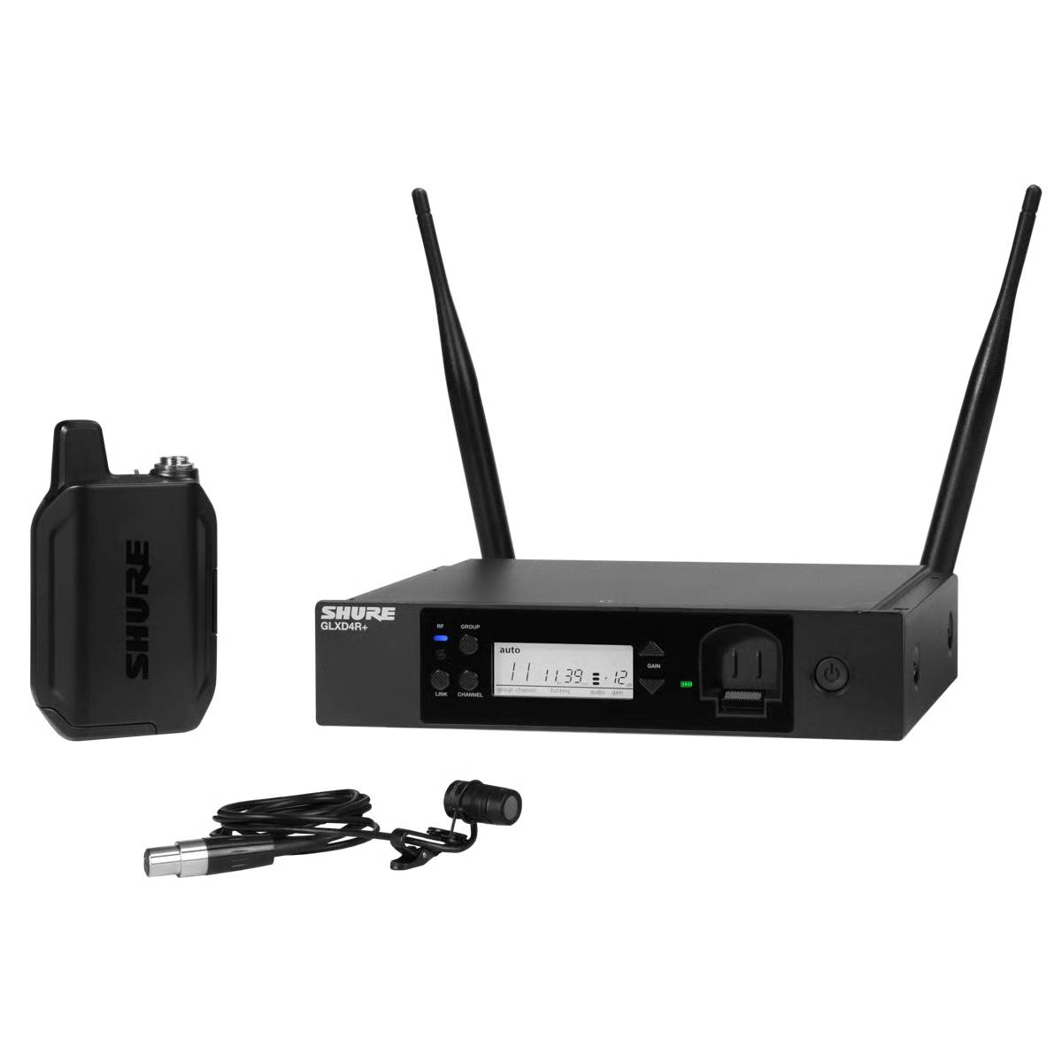 Shure GLX-D14+ Wireless Digital Rack System w/ WL185 Lapel/Lavlaier Microphone