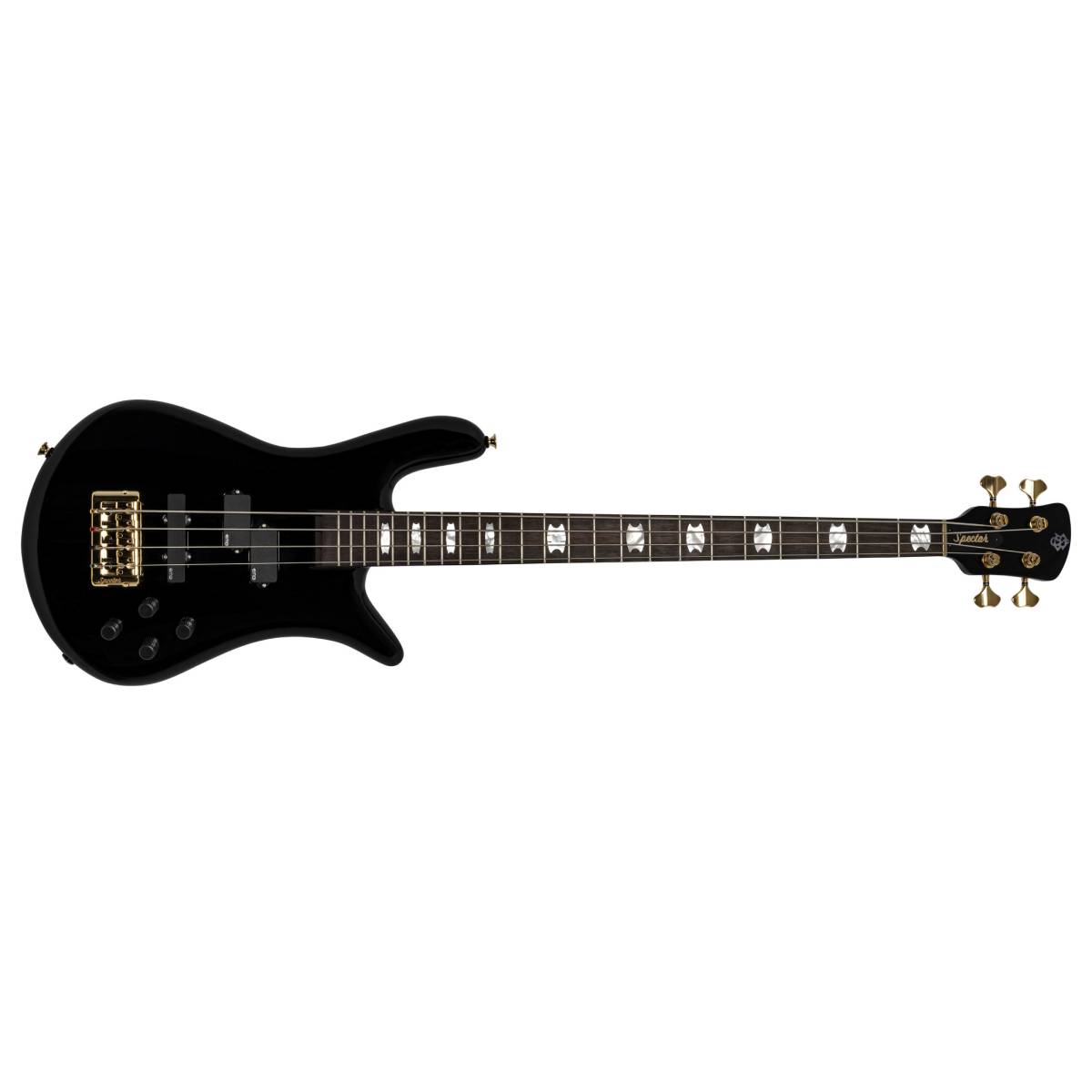 Spector Euro 4 Classic Bass Guitar Solid Black Gloss w/ EMGs - EURO4BKCL