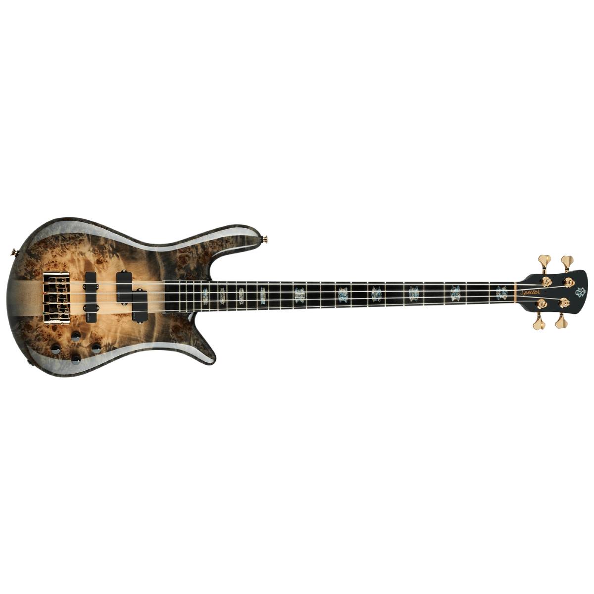Spector Euro 4 CST Bass Guitar Natural Black Burst Gloss w/ EMGs - EURO4CSTBLK