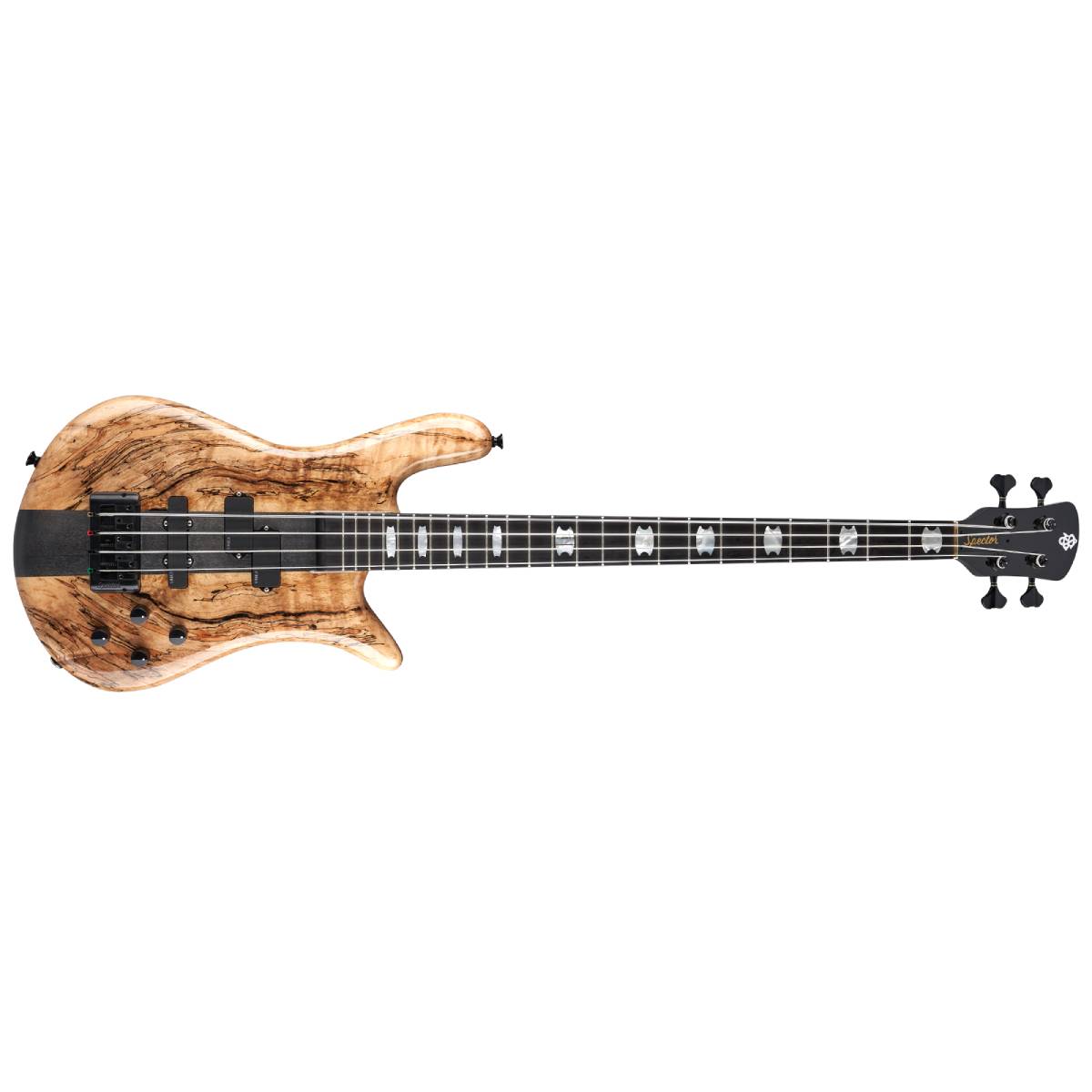 Spector Euro 4 CST Spalted Maple Bass Guitar Natural Gloss w/ EMGs - EURO4CSTSPLT - LIMITED EDITION