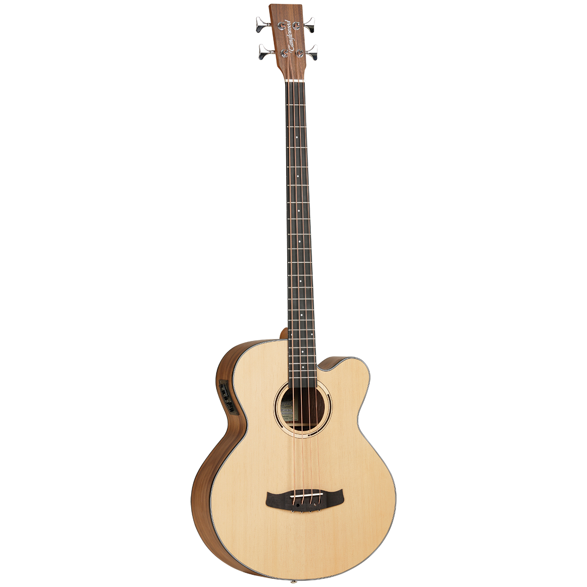 Tanglewood TDBTABBW Discovery Exotic Acoustic Bass Guitar Black Walnut Natural Open Pore Satin w/ Cutaway
