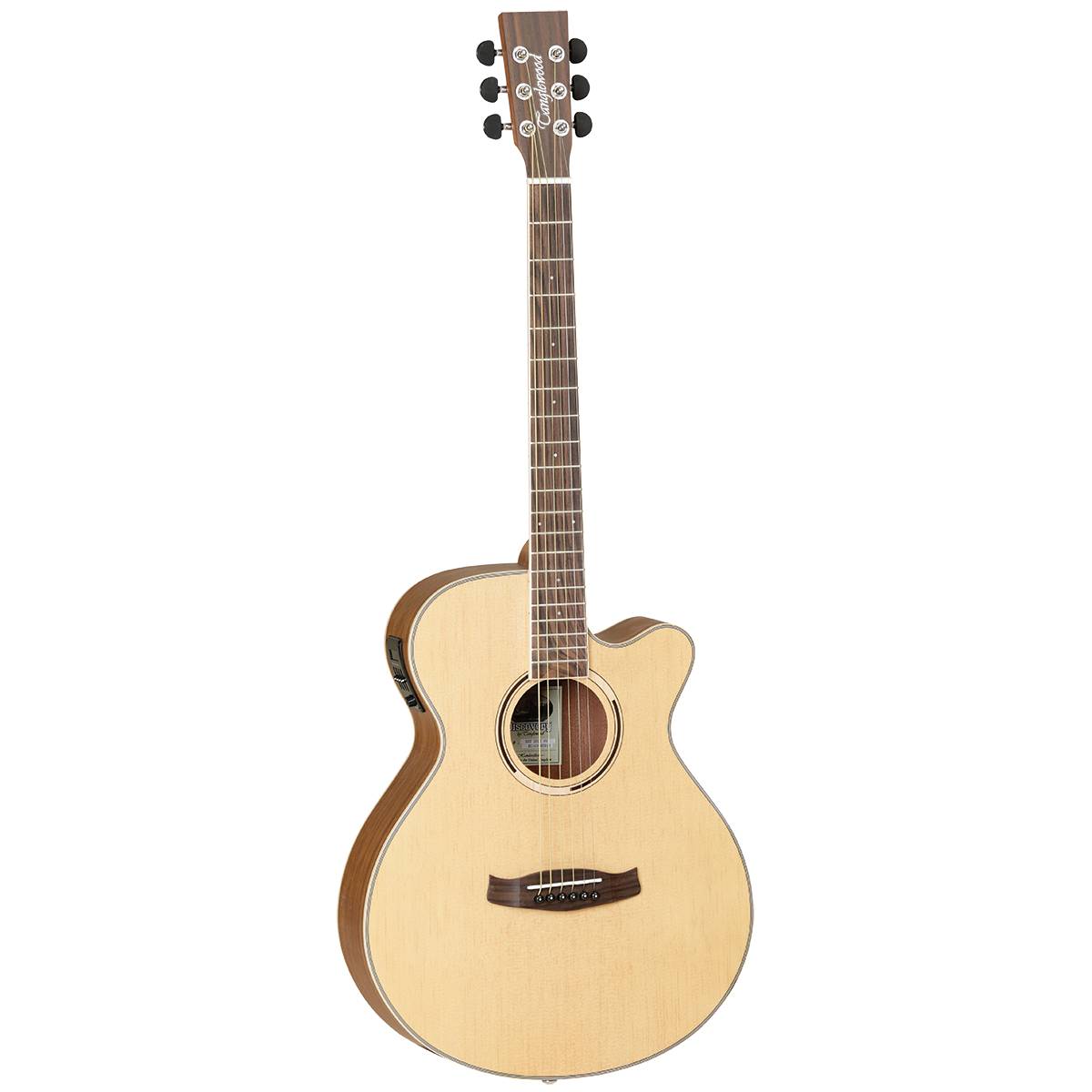 Tanglewood TDBTSFCEOV Discovery Exotic Acoustic Guitar SuperFolk Ovangkol w/ Cutaway & Pickup