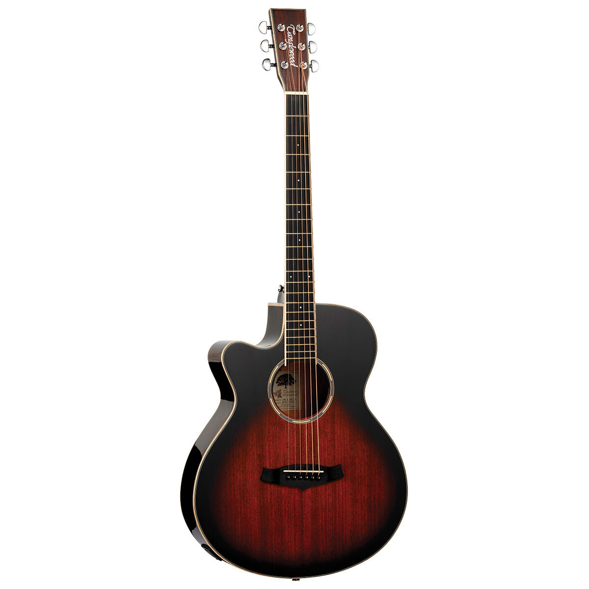 Tanglewood TW4CEAVBLH Winterleaf Acoustic Guitar SuperFolk Left Handed Antique Vintage Burst w/ Cutaway & Pickup