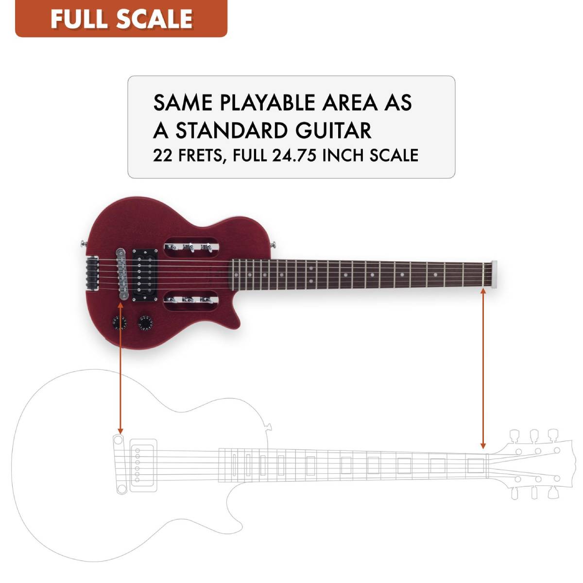 Traveler Guitar EG-1 Studio Electric Guitar Red Satin w/ Gig Bag