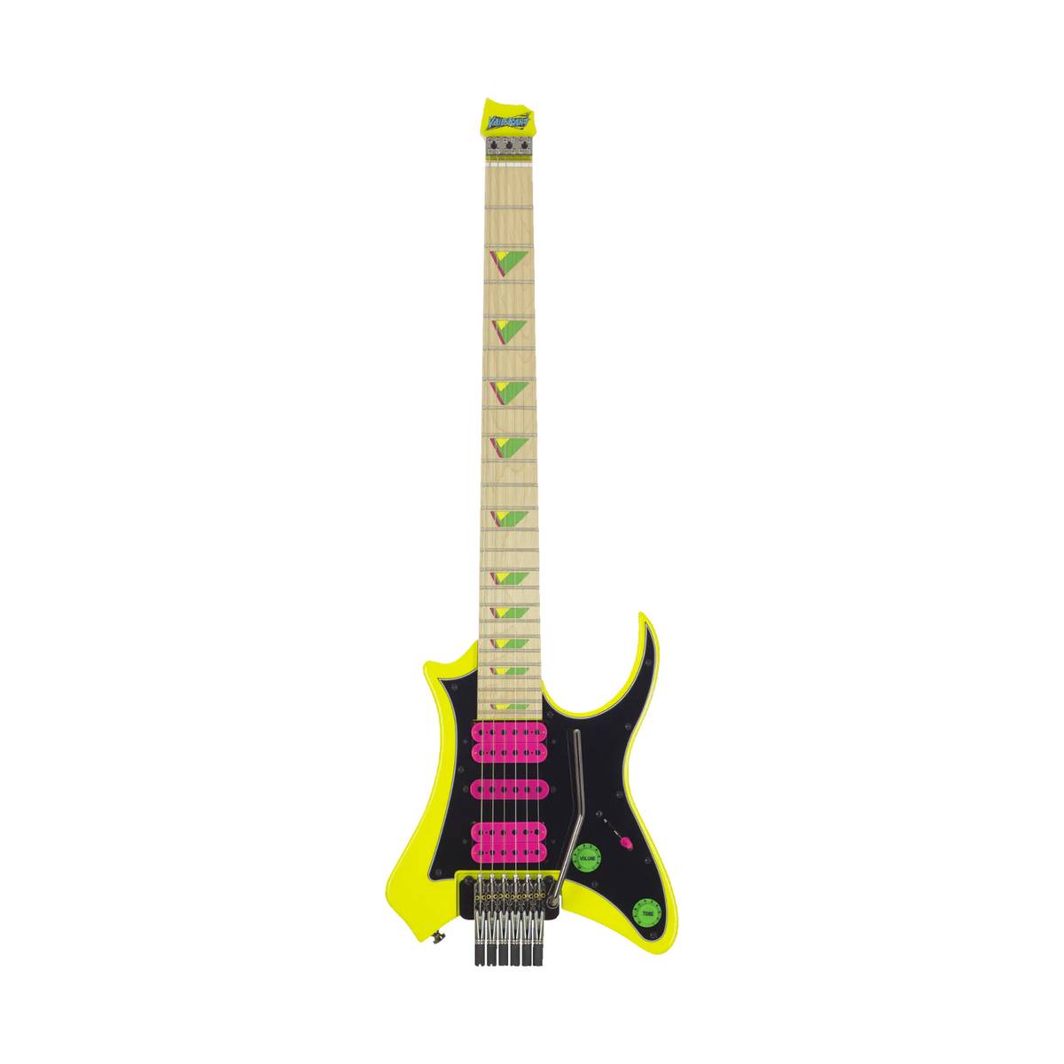 Traveler Guitar Vaibrant 88 Deluxe Headless Electric Guitar Electric Yellow w/ Gigbag