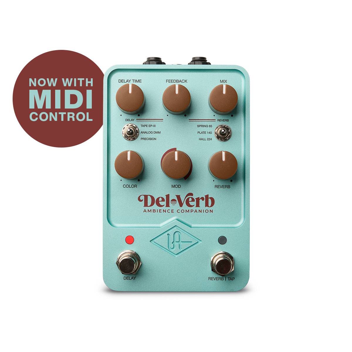 Universal Audio UAFX Del-Verb Delay Reverb Ambience Companion Effects Pedal