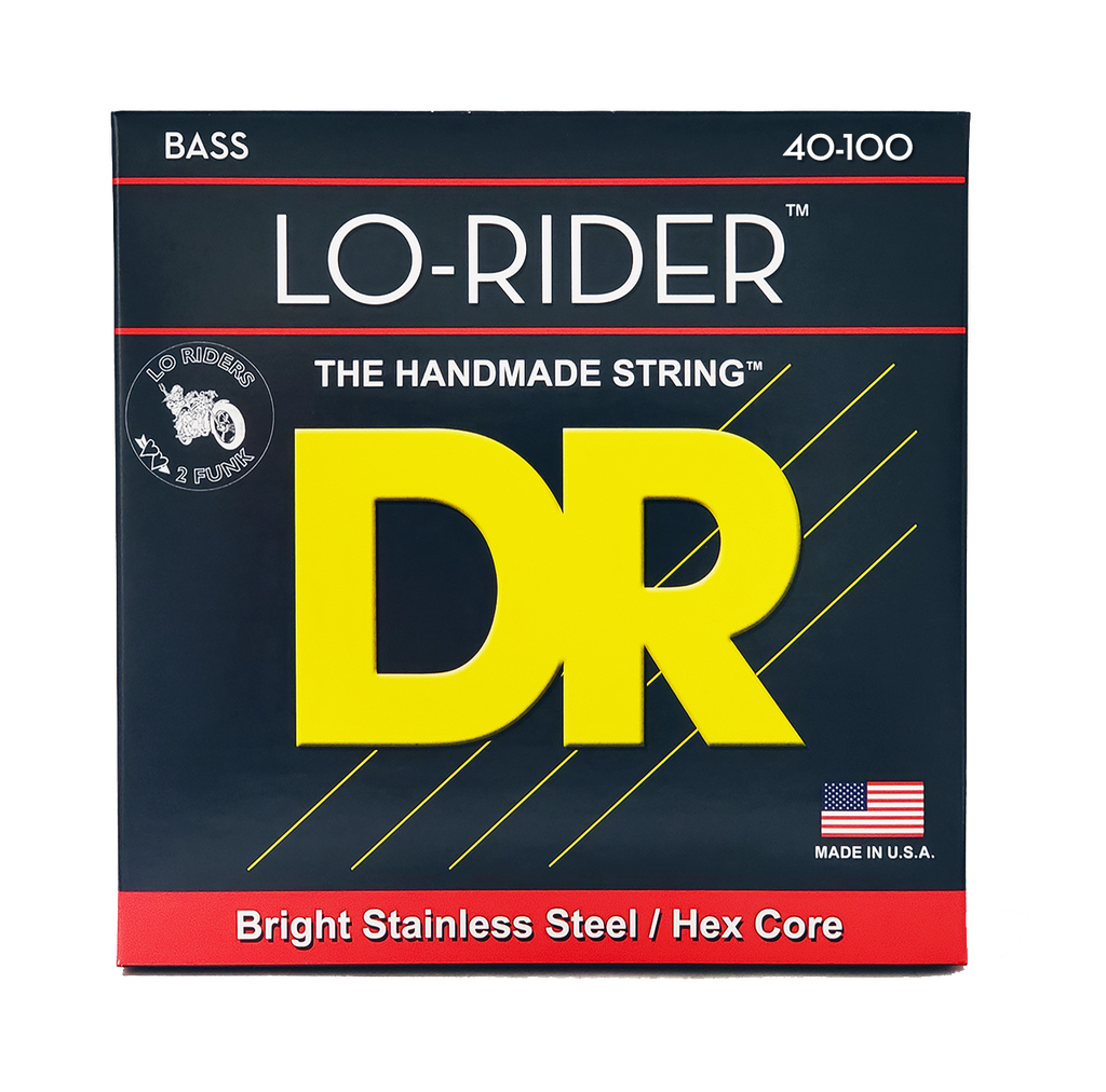 DR LO-RIDER LH-40 Stainless Steel Bass Guitar Strings: Light 40-100