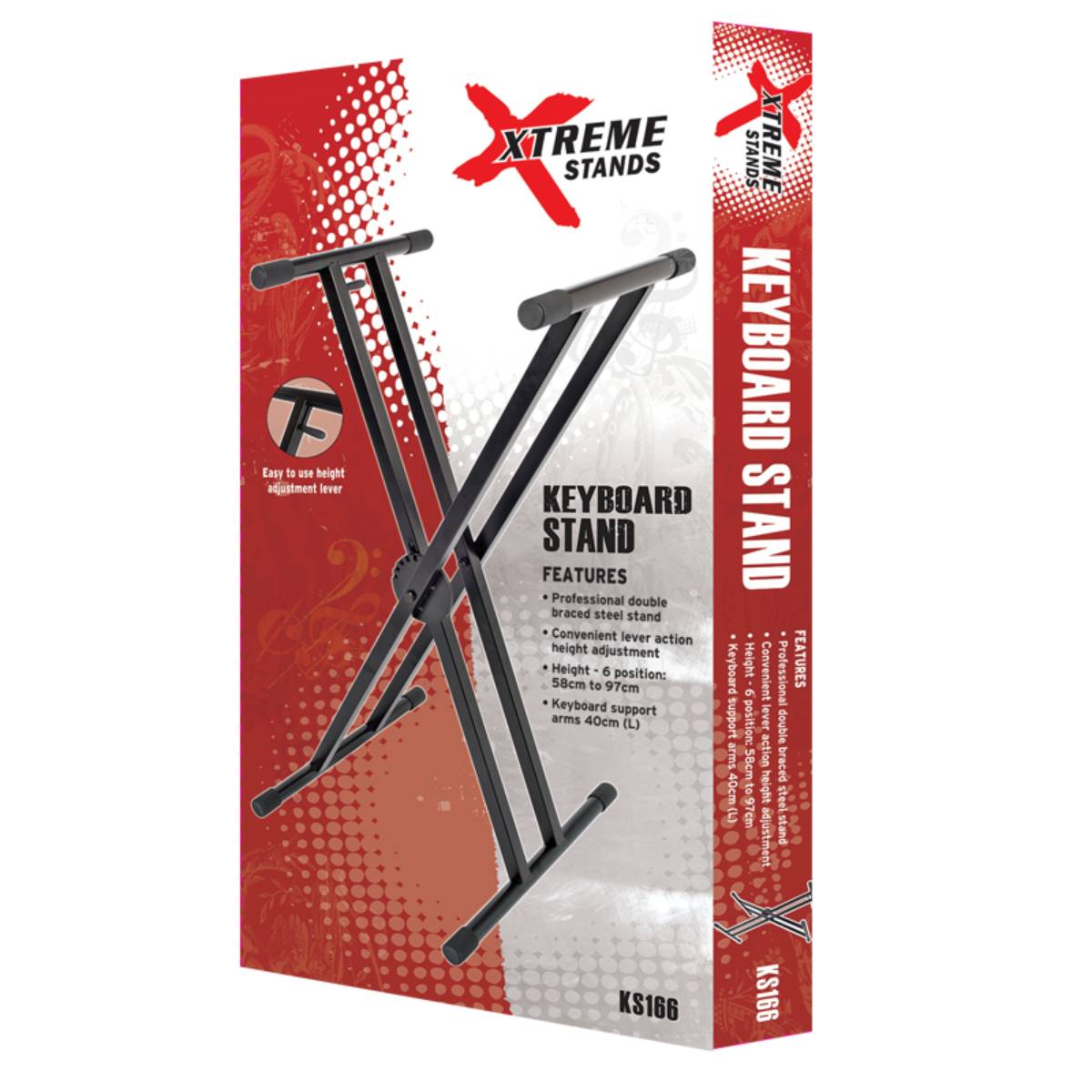 Xtreme KS166 Keyboard/Piano Stand X-Frame Double Braced
