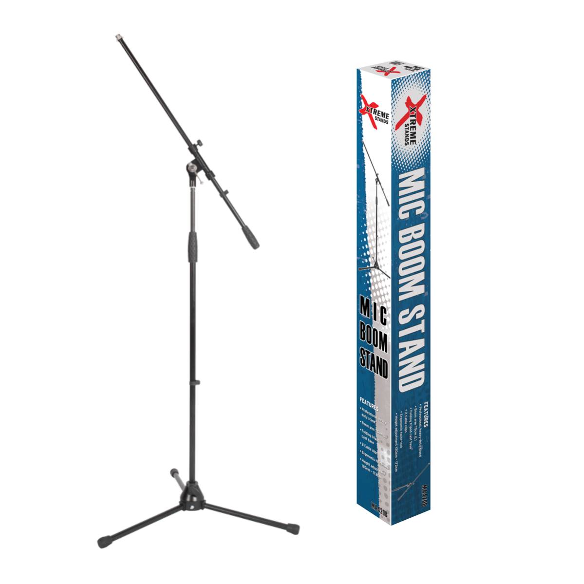 Xtreme MA420B Microphone Stand w/ Boom - Black