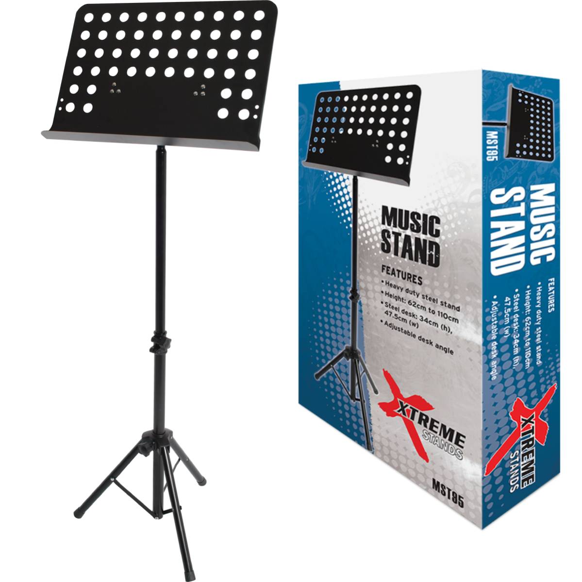 Xtreme MST95 Orchestral Music Stand - Black
