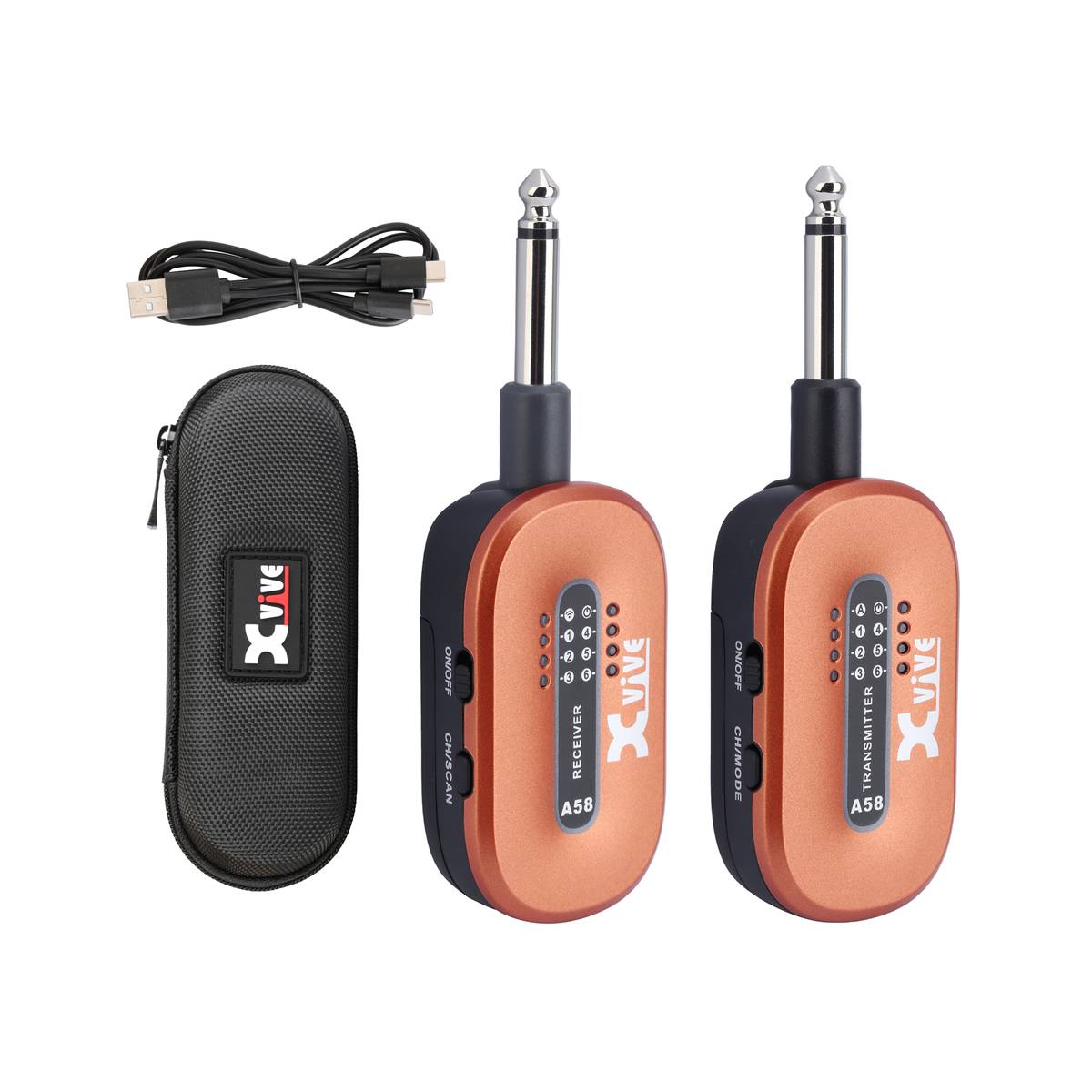 XVIVE A58 Guitar Wireless System 5.8Ghz - Orange